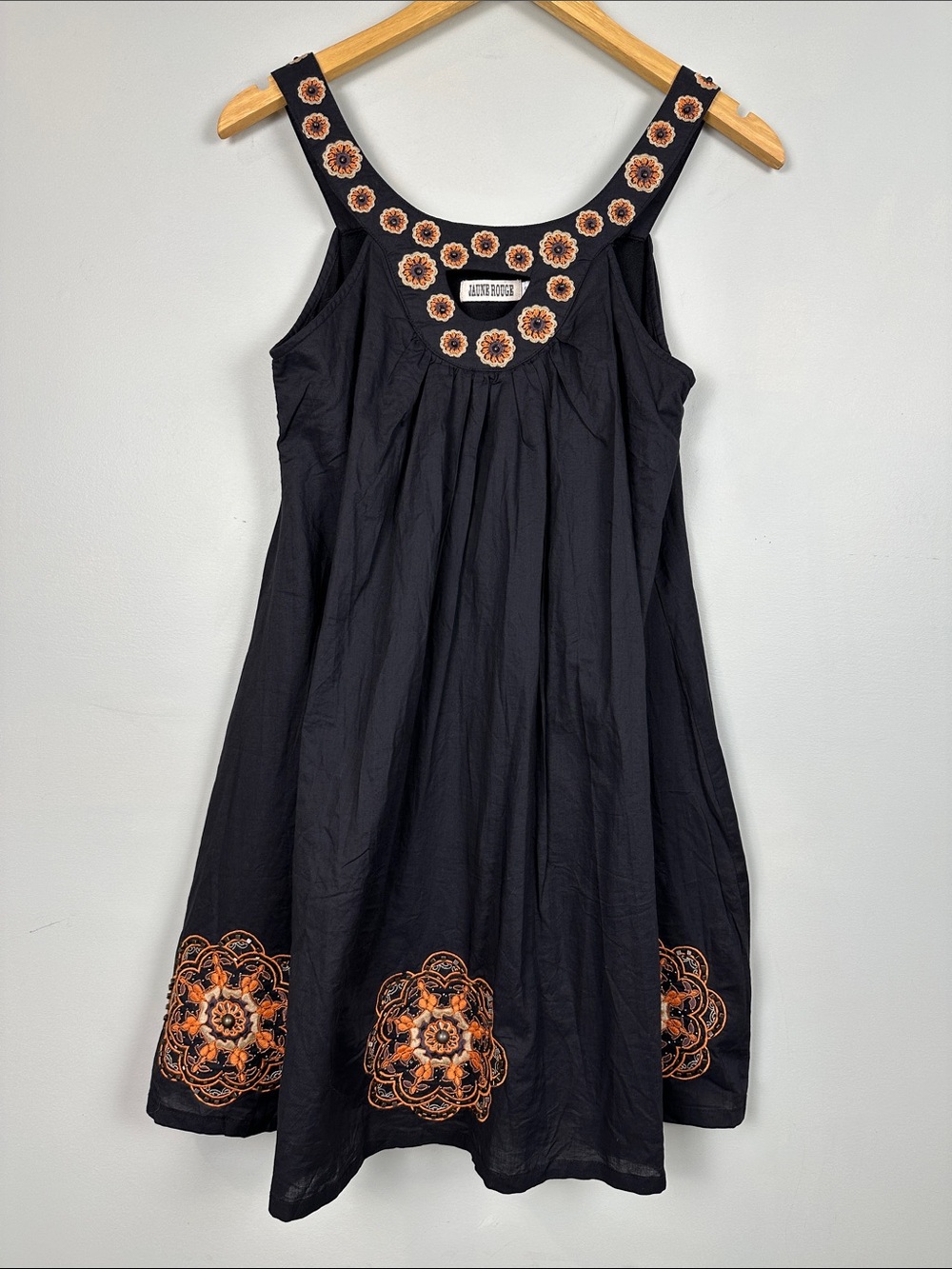 76. boho embroidered floral mandala dress
